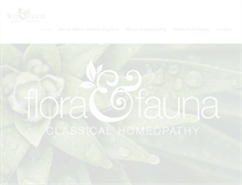 Tablet Screenshot of florafaunahomeopathy.com